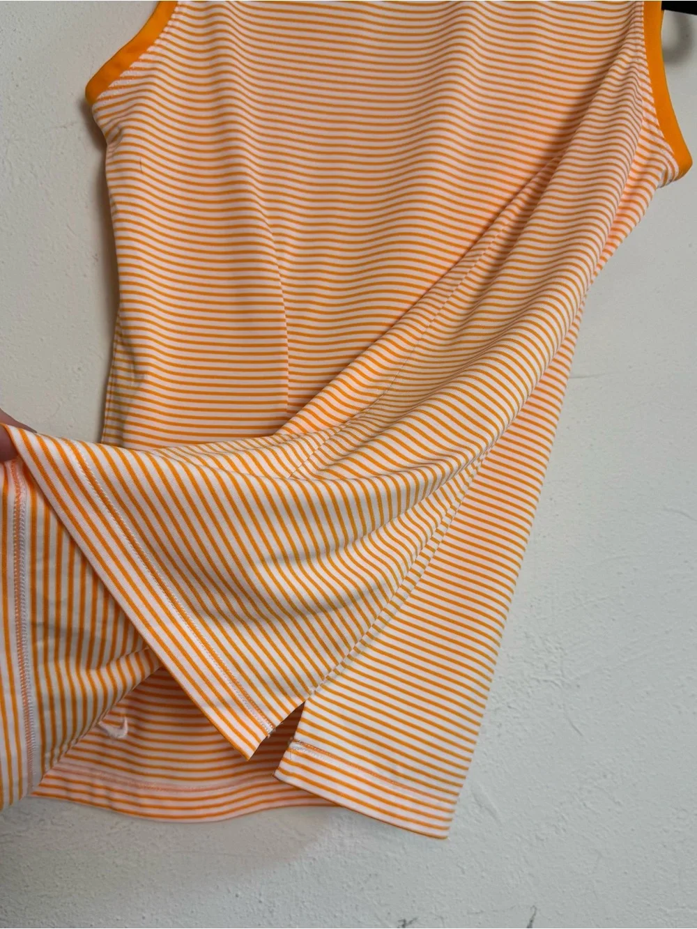 Nike Golf Dri Fit Striped Sleeveless Collar Polo